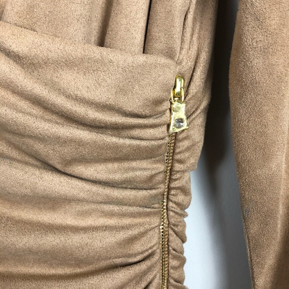 Kay Unger of New York Faux Suede Ruched Dress - Picture 6 of 7